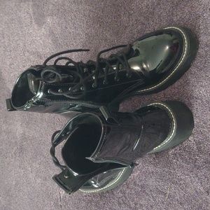 Madden girl black lace up boots